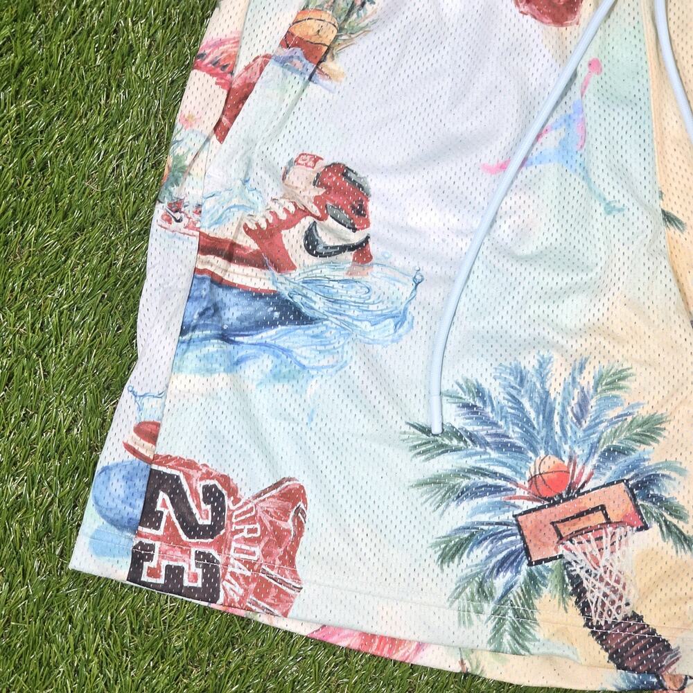 Nike Air Jordan Mesh Tropical Shorts IB3012-133 Men's Size Medium New - Picture 8 of 10